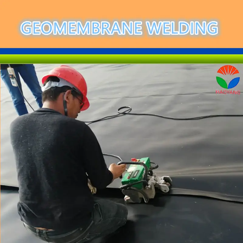 Welding of geomembrane ls